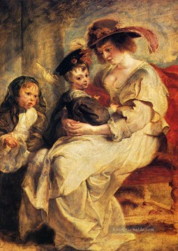  Kind Kunst - Peter Paul Helene Fourment mit zwei ihrer Kinder Claire Jeanne und Francois Rubens